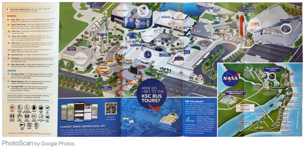 Map of Kennedy Space Center Visitors Complex